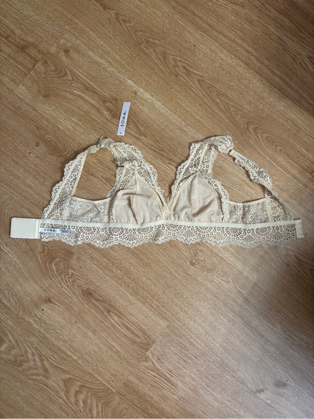 NWT Soma Lace Bralette in beige - Picture 2 of 3